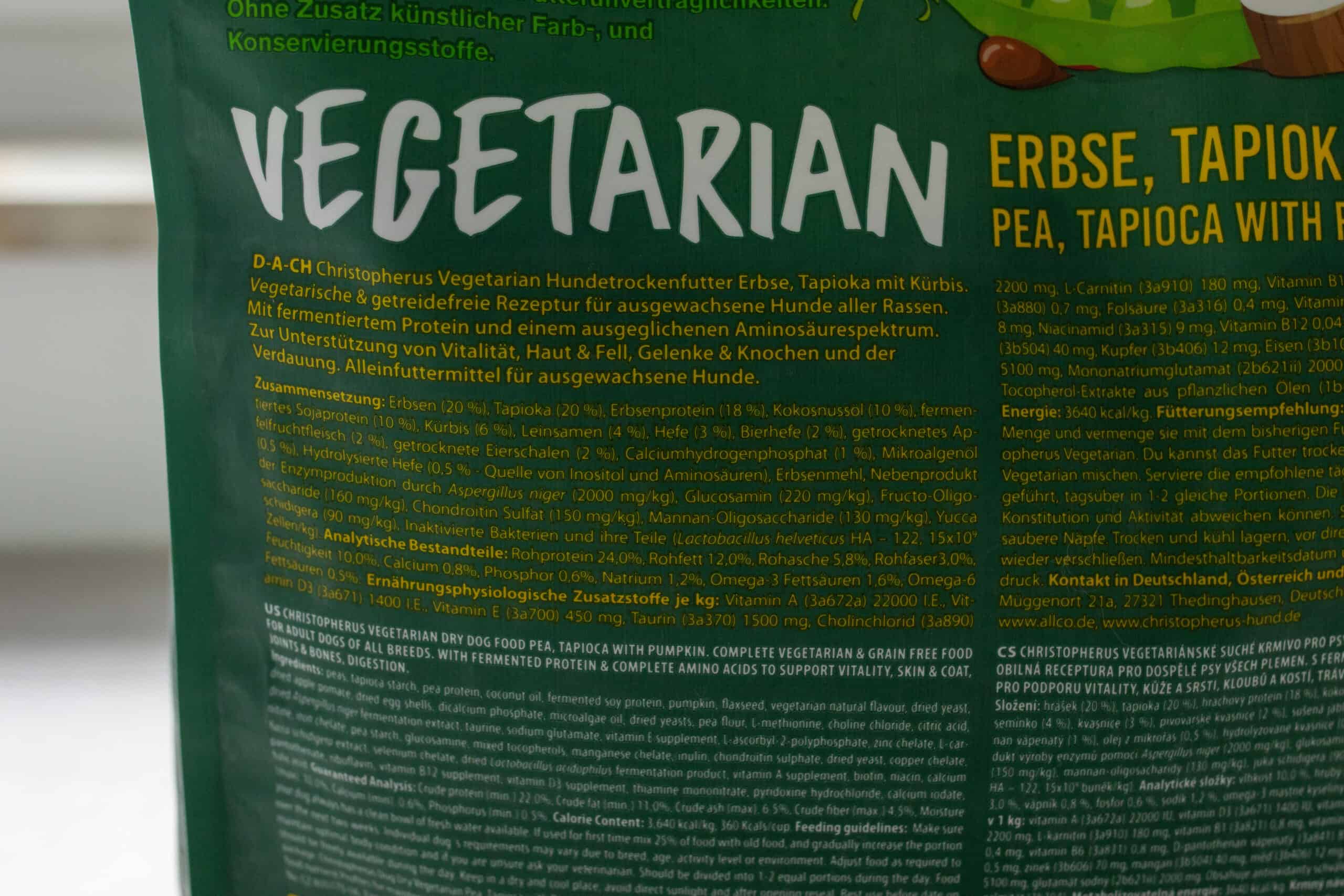 Christopherus - Vegetarian Erbse, Tapioka mit Kürbis