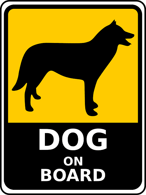 Hund an Board Schild